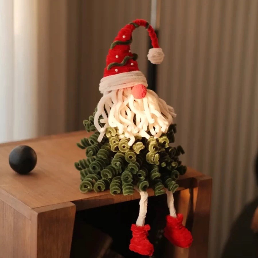 luminous twisted stick santa claus handmade diy material package christmas atmosphere decoration desktop decoration small gift