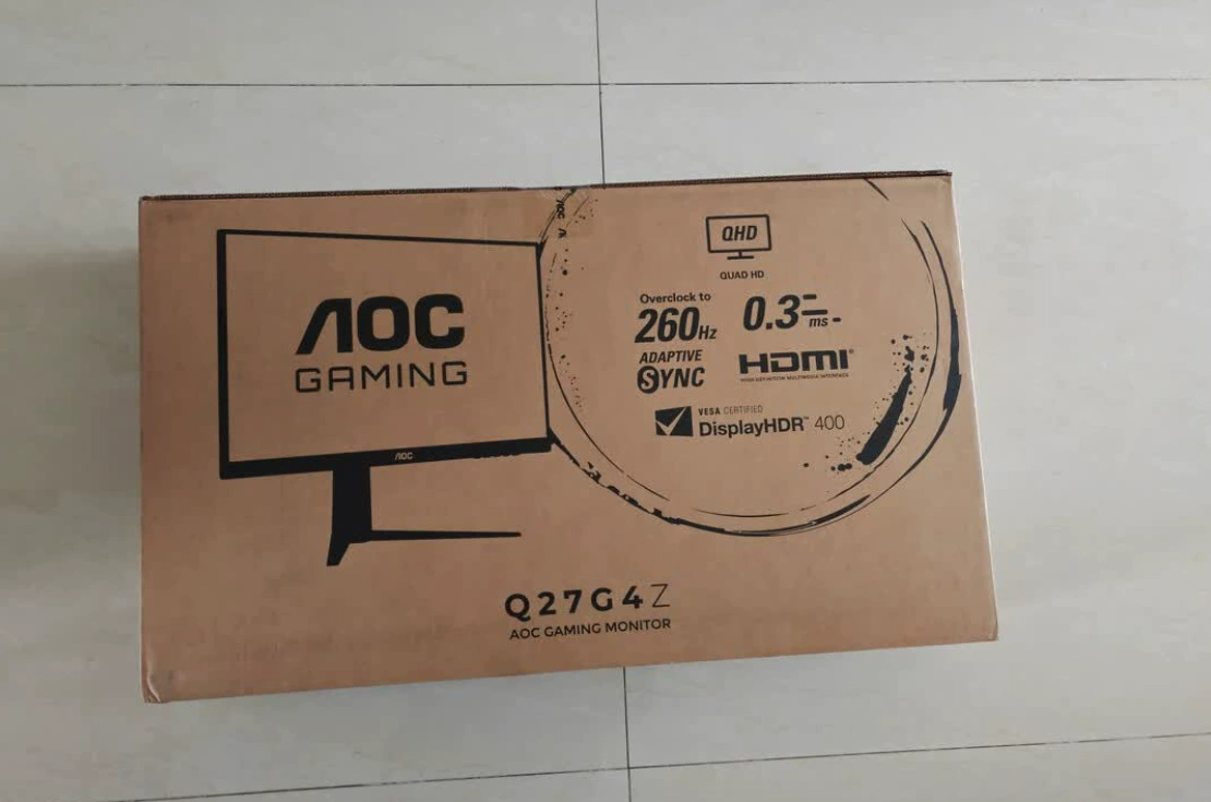 AOC 27-inch 2K FastIPS gaming e-sports computer monitor Elegant White Aegis Q27G4/WS
