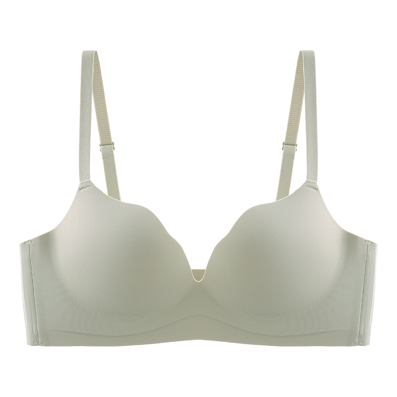 Ropa interior sin rieles pecho femenino reunido en el soporte de ningún sujetador de anillo de acero Recepción anti-flacidez senos pequeños