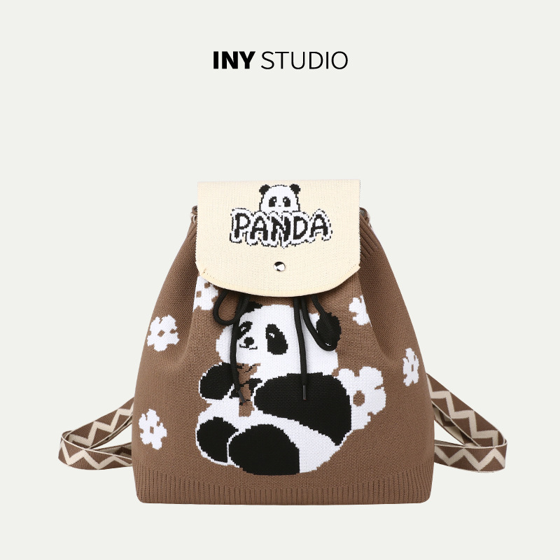 [백팩 조절커버] 컬러블럭 대나무 브라운 52001