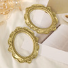 Golden retro photo frame, props suitable for photo sessions, jewelry, European style