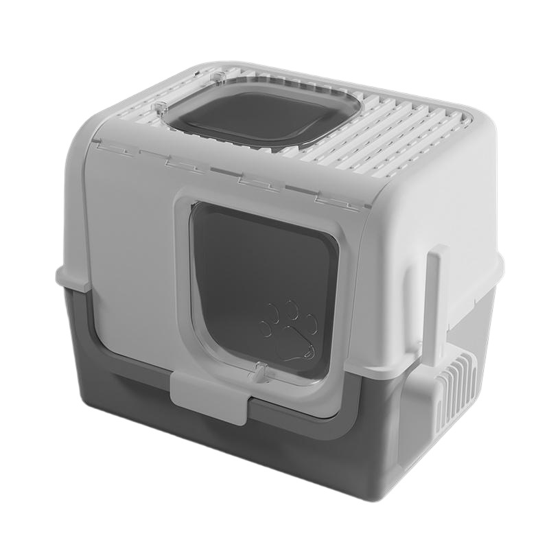 lavabo de arena para gatos totalmente cerrado tipo expulsión inodoro para gatos antiolor para mascotas de tamaño grande para gatos pequeños