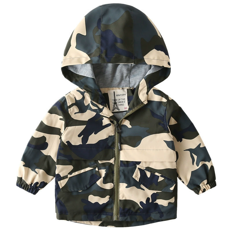 Детский ветрозащитный Trench coat, цветная куртка на молнии с капюшоном для мальчиков, детская одежда, осень