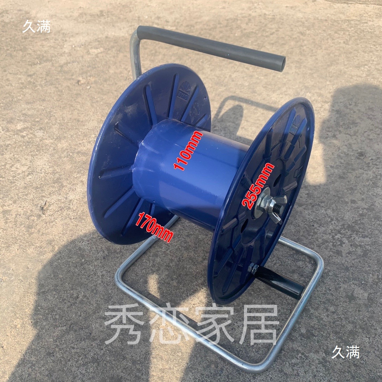 金属线盘铁线盘空盘绕线盘卷线盘手摇收线器铁线轴工字轮绕线器铁