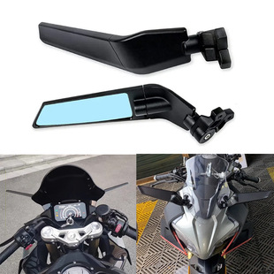 Suitable for Honda Yamaha Kawasaki Side Mirror Motorcycle Modified Sports Car Racing Fixed Wing Folding Cnc Rearview Mirror