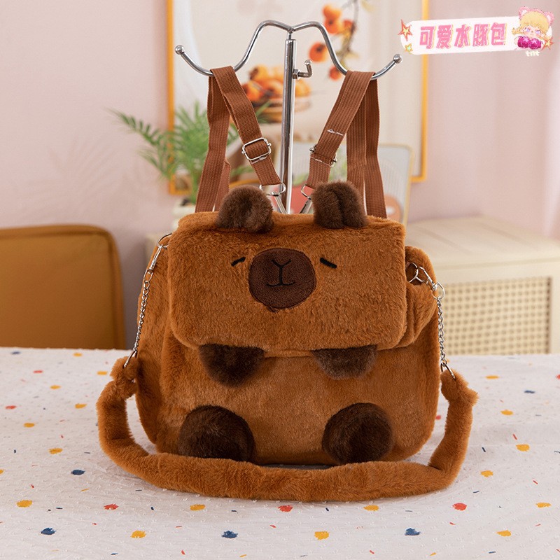 Venta al por mayor de fábrica bolsa de felpa juguete bolsa de mensajero Kulomi peluche de oso de fresa bolso japonés Sanrio
