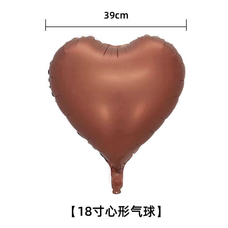 18 pulgadas amor globo de aluminio boda Día de San Valentín Día de Año Nuevo decoración suministros sala de bodas en forma de corazón globo de papel de aluminio