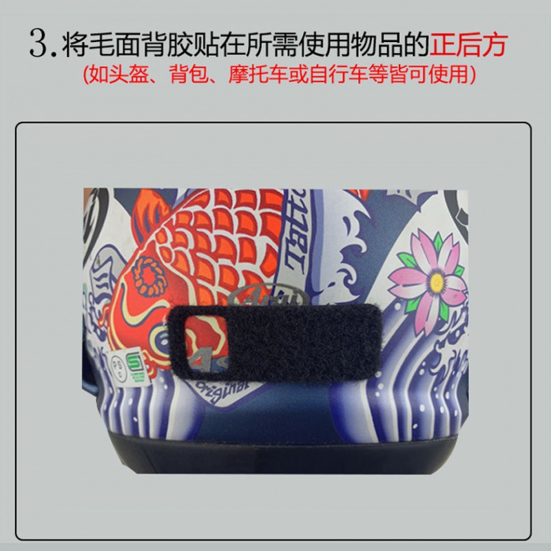 Casco luz de advertencia de la batería de litio de la noche de montar luz trasera luz de la bicicleta eléctrica casquillo decorativo tienes hambre para la conducción