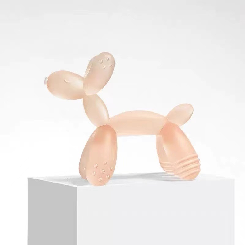 Balón en stock juguetes de goma de diente para perros silicona líquida palillos de dientes para bebés de grado alimenticio goma de diente para niños mordidos