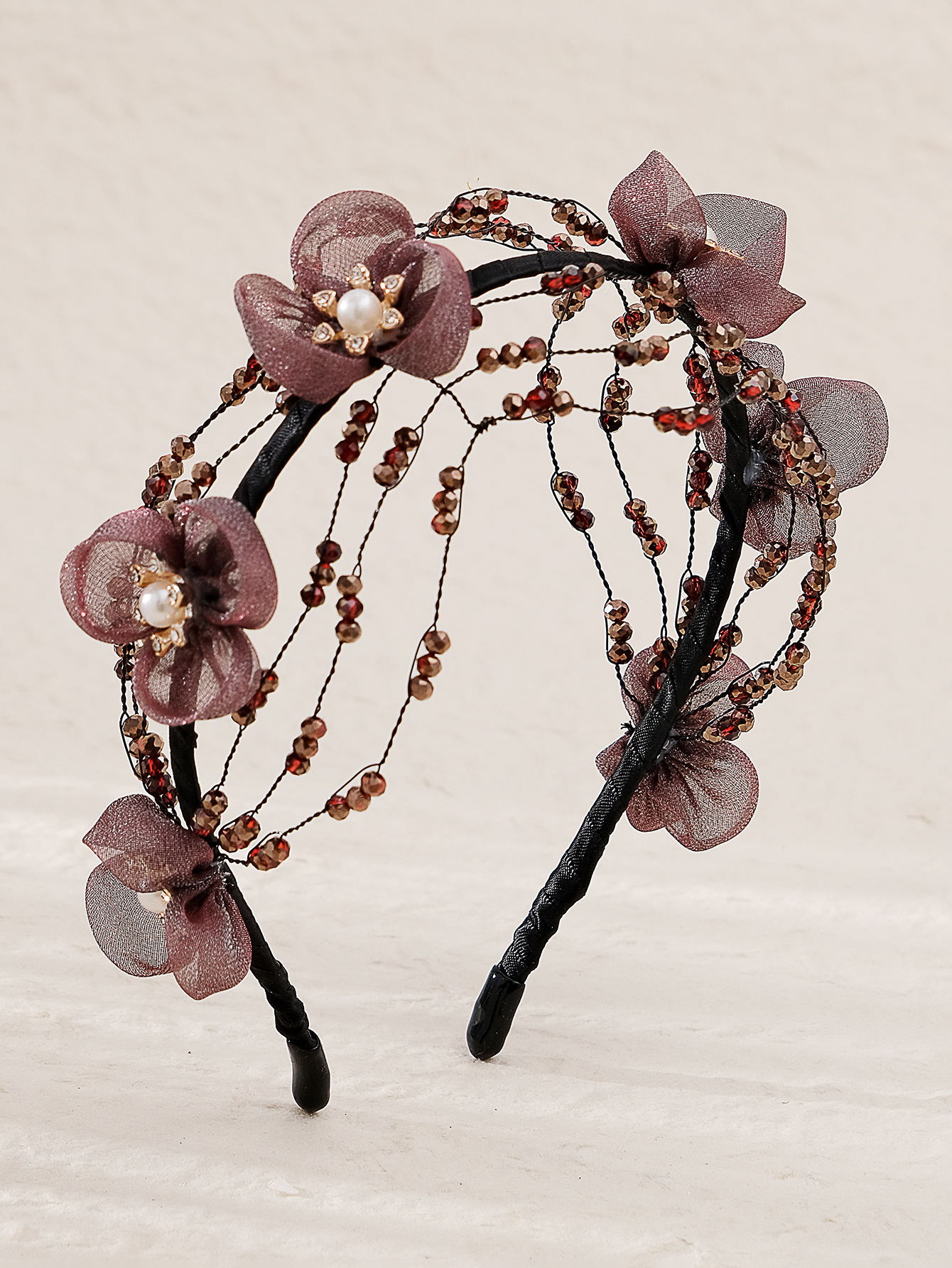 Japanese Style Flower Artificial Crystal Hair Band display picture 10