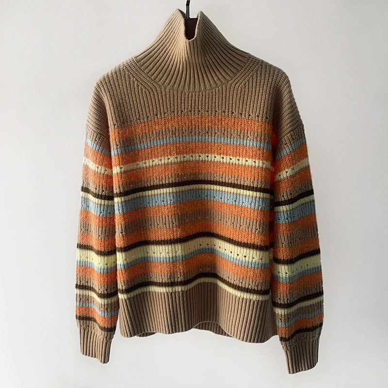 Color Striped Pullover Sweater Image 8