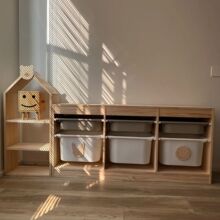 儿童玩具收纳柜多功能组合置物架抽屉式幼儿园容量实木储物箱批发