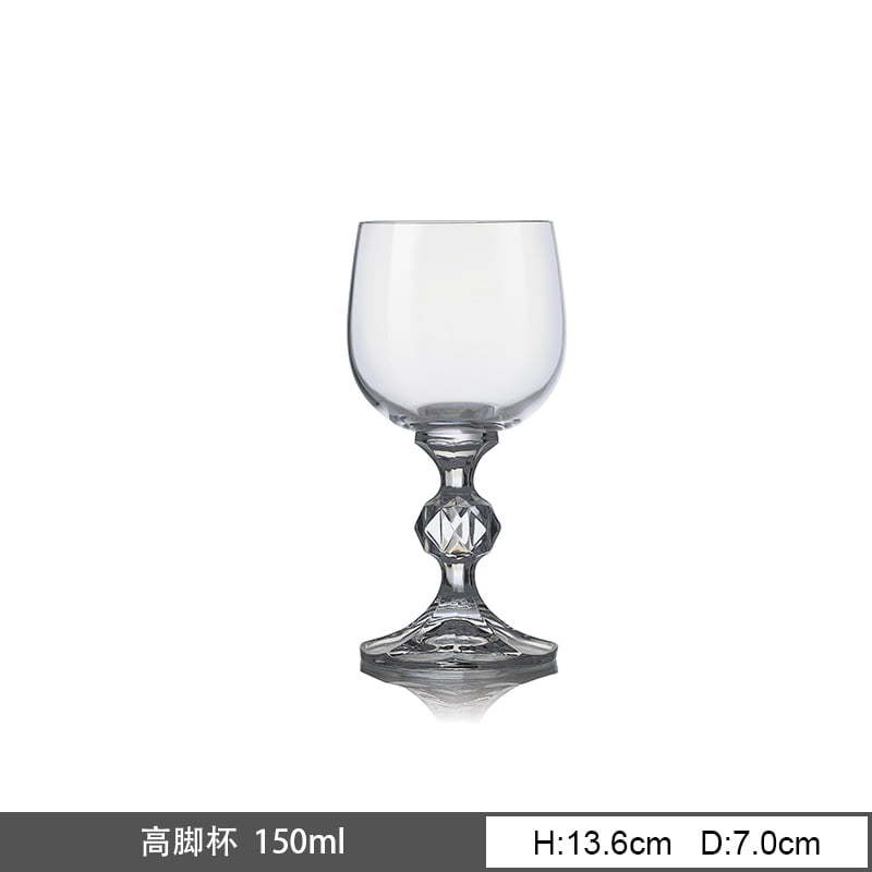 Copa de cristal importada de la República Checa, copa alta de alta gama para uso doméstico, copa de vino, copa de champán, juego de copas, copas con tallo de diamante. image 8