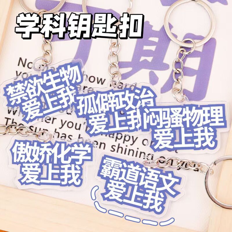 Creative and Quirky Subject-Specific Keychains, Fun Student Bag Decorations, Funny Transparent Text Keyrings, Prizes Creative and Quirky Subject-Specific Keychains, Fun Student Bag Decorations, Funny Transparent Text Keyrings, Prizes