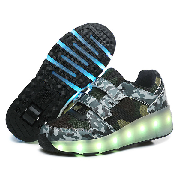 children's dual wheel invisible trend skates for boys for students