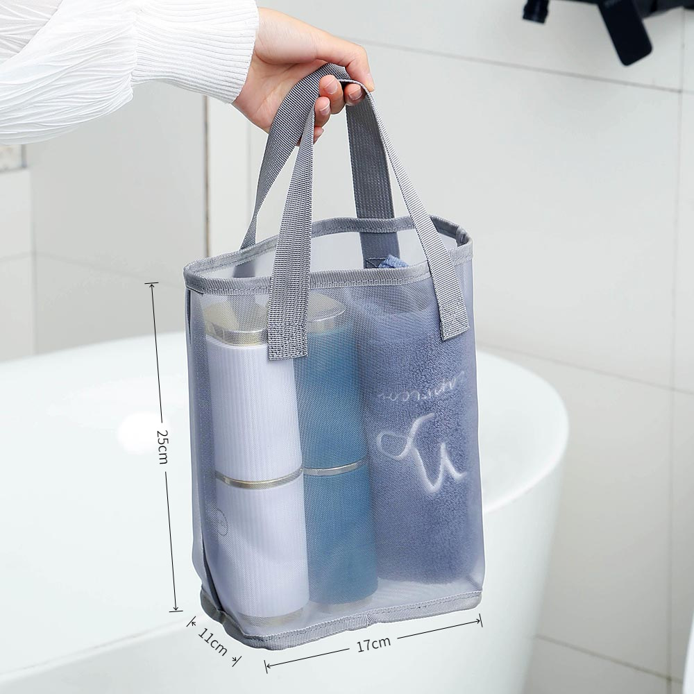 Bolsa de Aseo de Malla Transparente de Malla de Nailon Transpirable y Ligera para Viajes