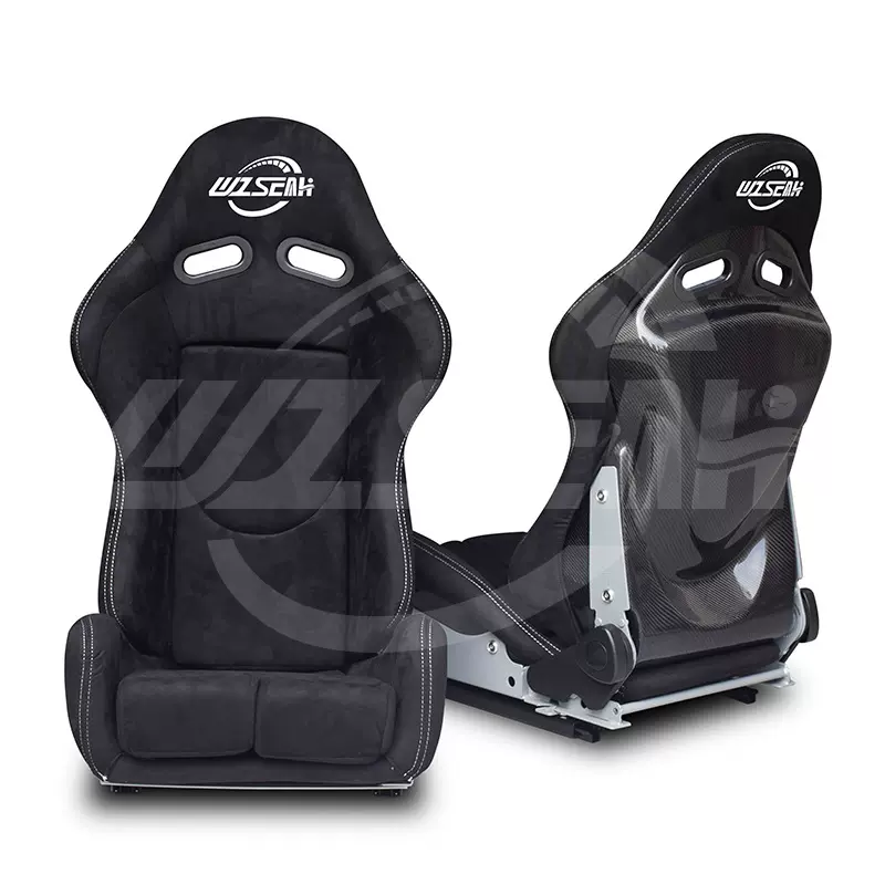 工厂批发麂皮绒碳纤维赛车座椅 可调节靠背汽车改装座椅