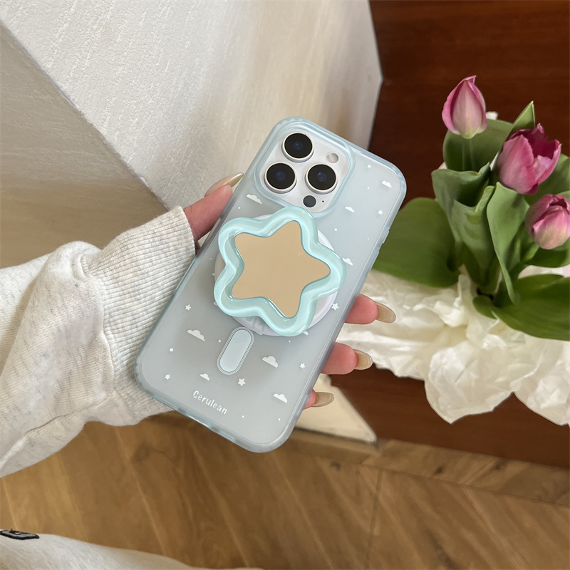 40g Weight iPhone Applicable Brands Phone Cases Classification Acrylic Material Cartoon Pattern Cute, Sweet Style Pink, Blue Color Acrylic Cartoon Cute Sweet Phone Cases Phone Accessories 5