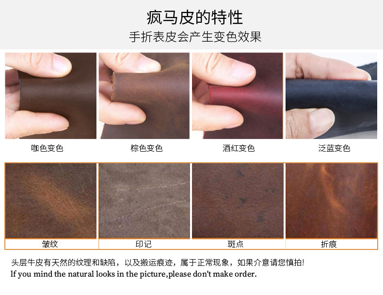 Ví da bò hộ chiếu nam phong cách cổ điển nhiều ngăn thẻ — Nâu cà phê chi tiết 7