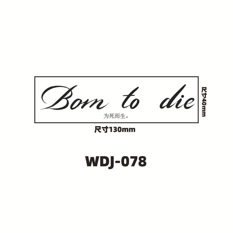 Jugo de hierbas pegatinas de tatuaje letras inglesas pegatinas de tatuaje de clavícula de la mano de espalda alta sensación impermeable a prueba de sudor semipermanente