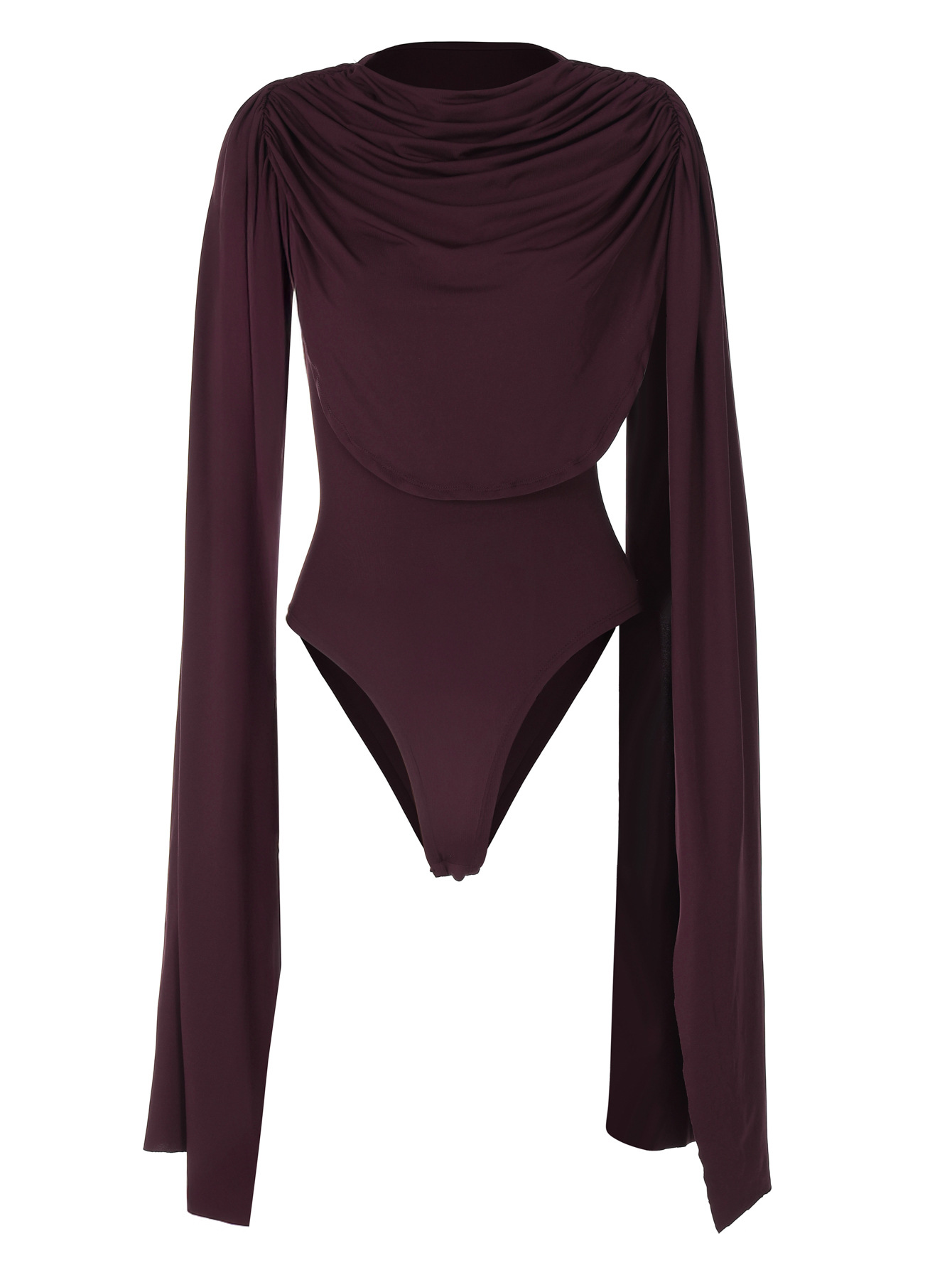 Women's High Waist Bodysuit Elegant Solid Colour Jumpsuit Romper_voghion.com