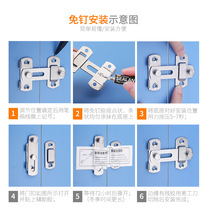 296Y批发不锈钢门搭扣锁扣明装插销移门保险栓防盗扣宠物柜门闩免