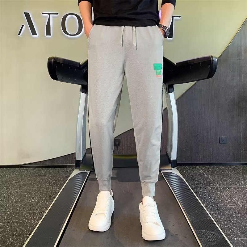 Pizza Shuai Fried Street Elastic Slim 2023 Spring and Autumn New Small Foot Harun Pants Fashion -- Printable Tiktok Face_voghion.com