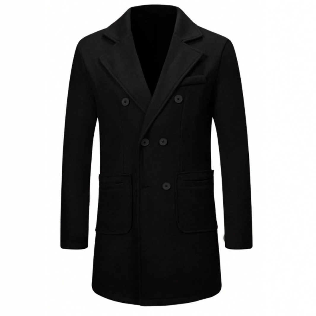 Herfst/winter 2025 Internationale handelscollectie, grensoverschrijdende Europese en Amerikaanse wollen herenoverjas, casual trenchcoat 026_voghion.com