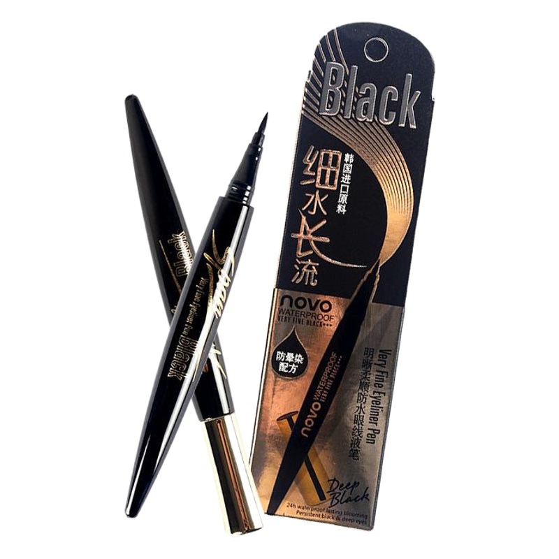 Makeup NOVO clear soft eyeliner pen female beginner waterproof sweat-proof long-lasting non-blooming eyeliner pen hard head