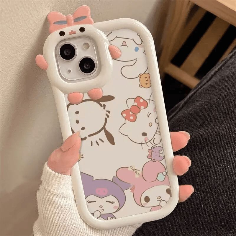 Graffiti Sanrio Suitable for Apple 15Plus Mobile Phone Case Iphone14Pro Cute 13 Soft Shell 12 Cartoon