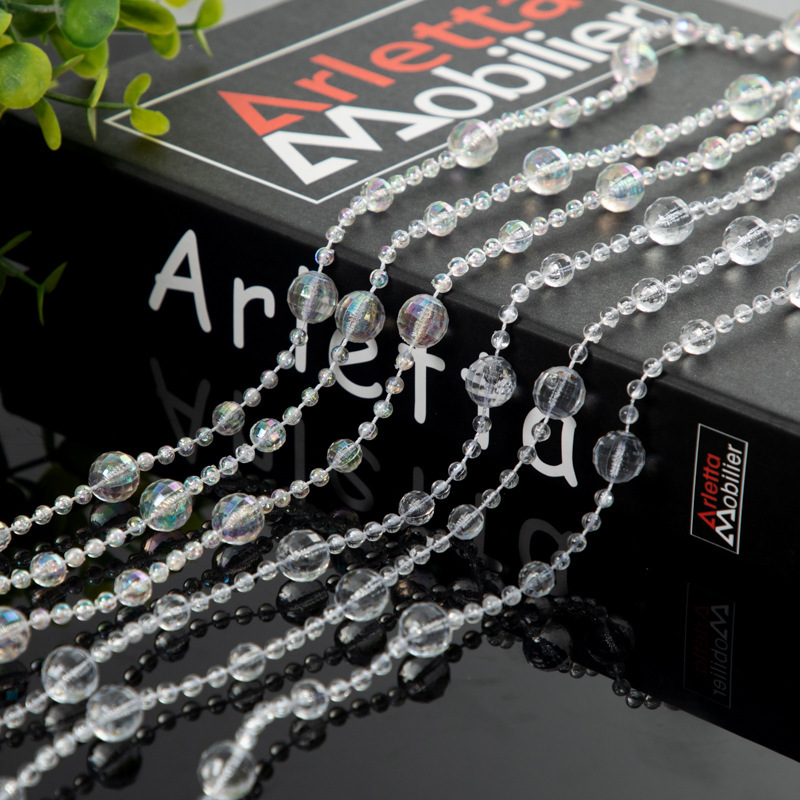 Wholesale Acrylic Transparent Round Globe Bead Chain, Colorful Wedding String Curtain Beads, Wedding Crystal Bead Curtain Partition String Beads Wholesale Acrylic Transparent Round Globe Bead Chain, Colorful Wedding String Curtain Beads, Wedding Crystal Bead Curtain Partition String Beads