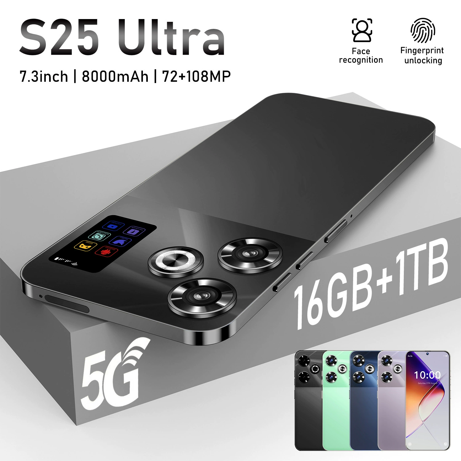 Кроссборд низкие цены популярный S25 Ultra смартфон 7,3-дюймовый большой экран 16+1Т, мобильный телефон завод источник кросс-борд э-комmerce