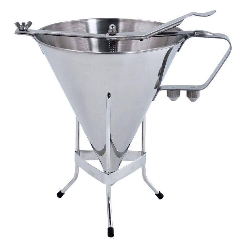 Embudo de acero inoxidable para takoyaki, embudo comercial 304/201, herramienta para medir jarabe de fructosa.