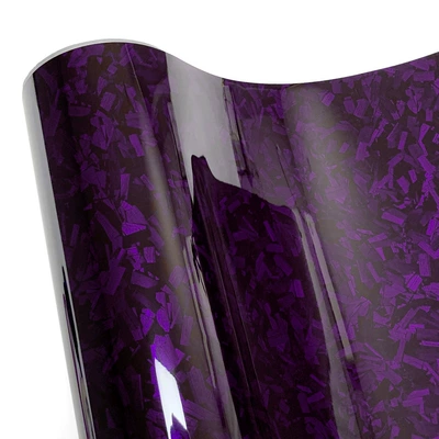 Body sticker — Car Wrap Film, Color Changing - pet-forged-carbon-film-purple-30cm30cm