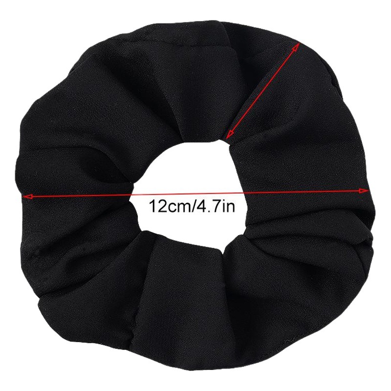 Qiyue Amazon Cross-border Clear Color Solid Color Korean Hemp Colon Ring Elasticized Band Simple Chiffon Hair Rope