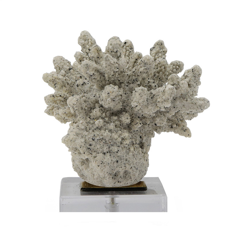 Decoración de coral simulada, Sala de estar de estilo silencioso, sala modelo de escritorio, decoración de arte de alojamiento residencial del hotel, ropa suave de nicho