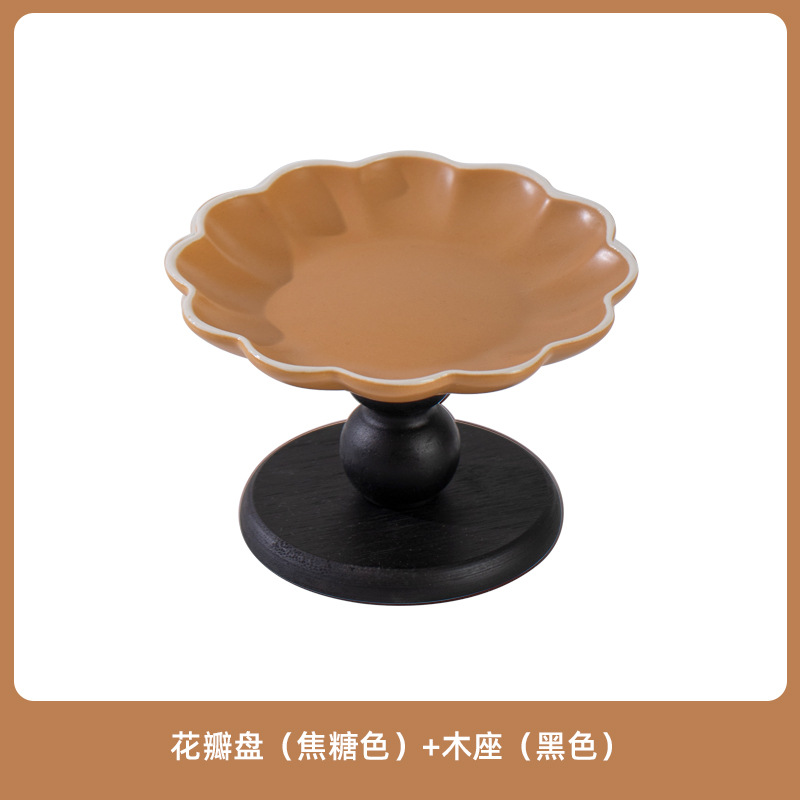 Cuenco de gato mascota de pie alto de cerámica medieval para proteger el cuello