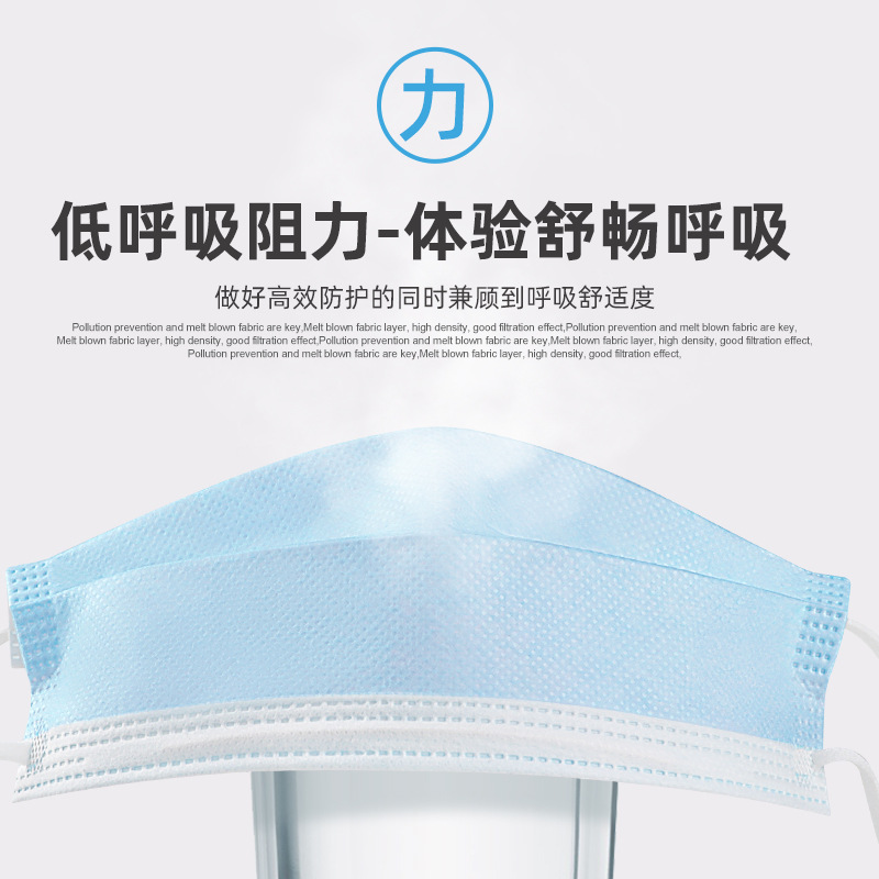 BaoWeiKang K95 Disposable Mask Blue Three-Layer Protective Anti-Pollen Dust Summer Breathable Adult Hanging Ear