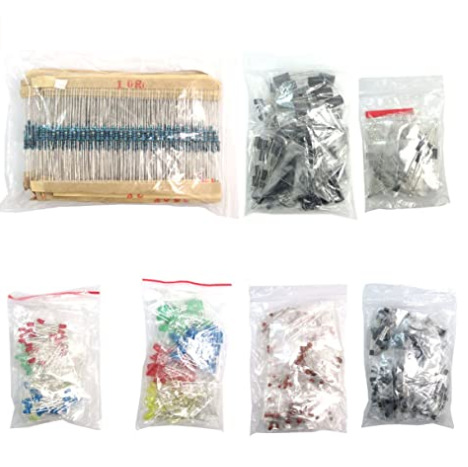 1490PCS 7种元件包 盒装 盒装大礼包 电阻包电解包LED发光二极管