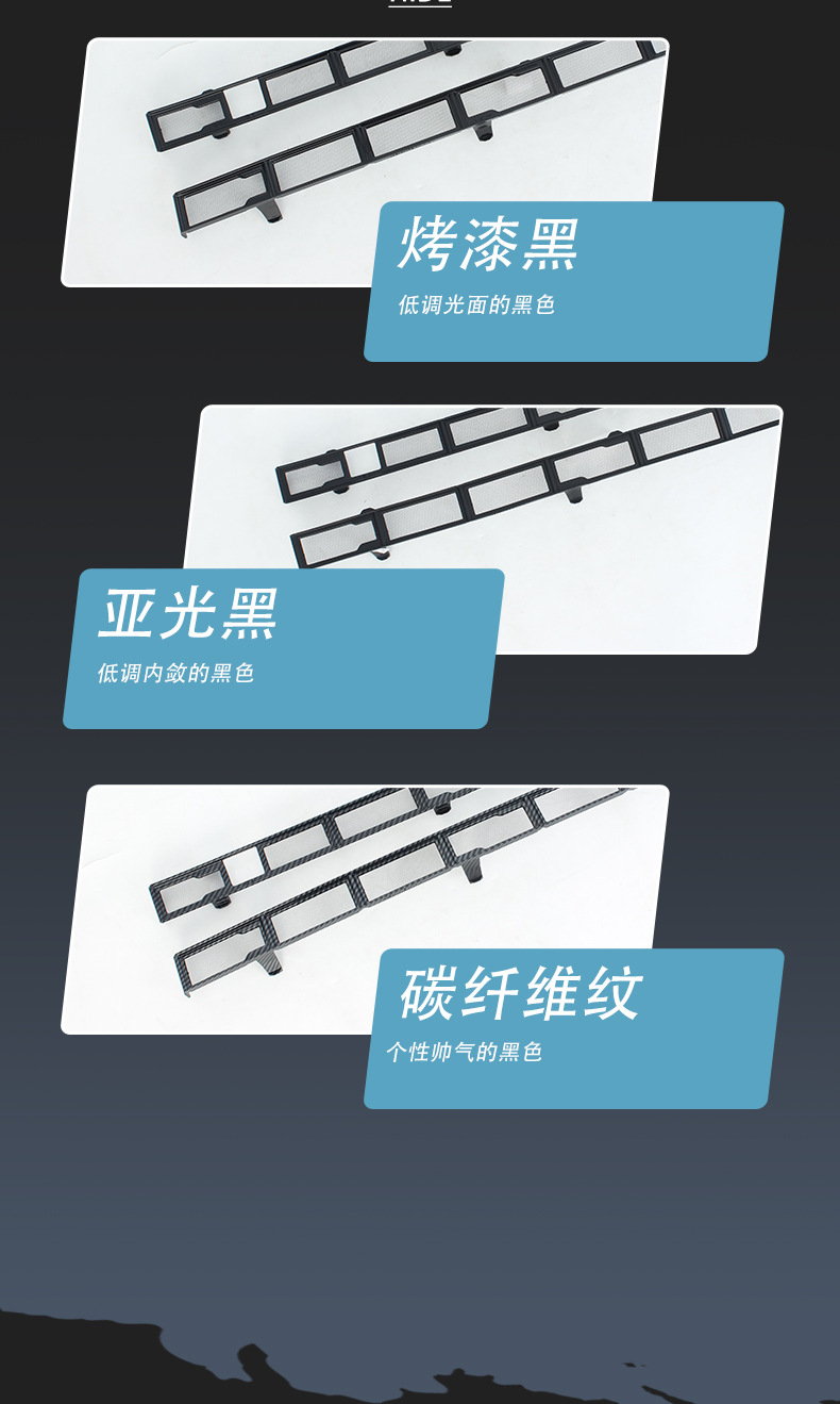 Suitable for Volkswagen ID3, insect-proof net for car front grille, dust-proof protective cover, front bumper modification accessories without disassembly