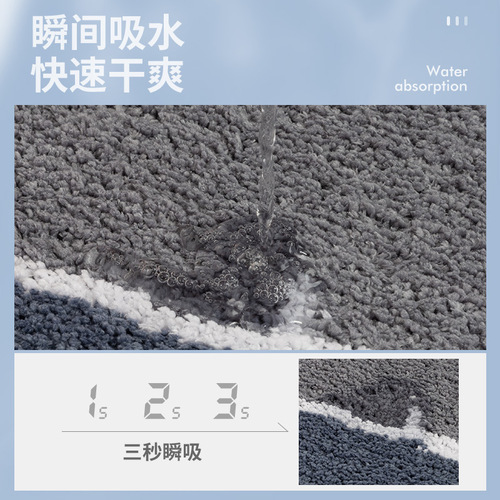 Amazon simple ins home carpet floor mats cross-border door-to-door bathroom water-absorbent non-slip floor mats bathroom floor mats