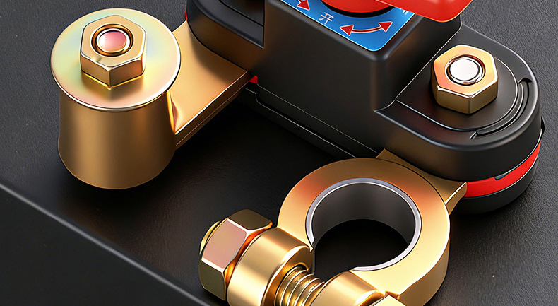 Rotatable Car Battery Power-Off Switch, Pure Copper Negative and Positive Terminals, New Type of Agricultural Vehicle and Truck Battery Power-Off Switch