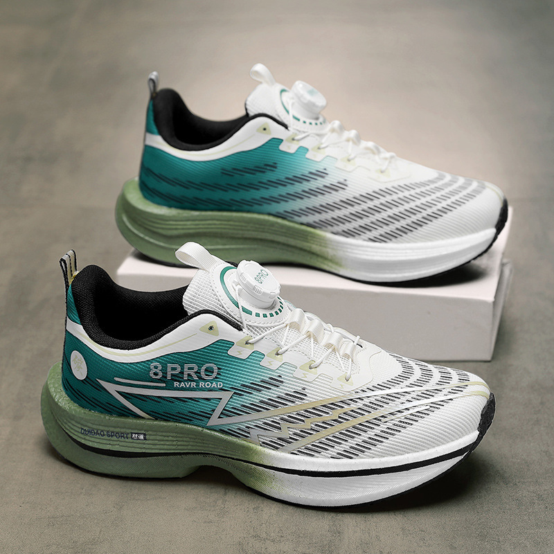 Marathon-Specific Running Shoes, Summer Mesh Breathable Sports Shoes for Primary School Students, Men's and Women's Swivel Buckle Lightweight Shock-Absorbing Shoes