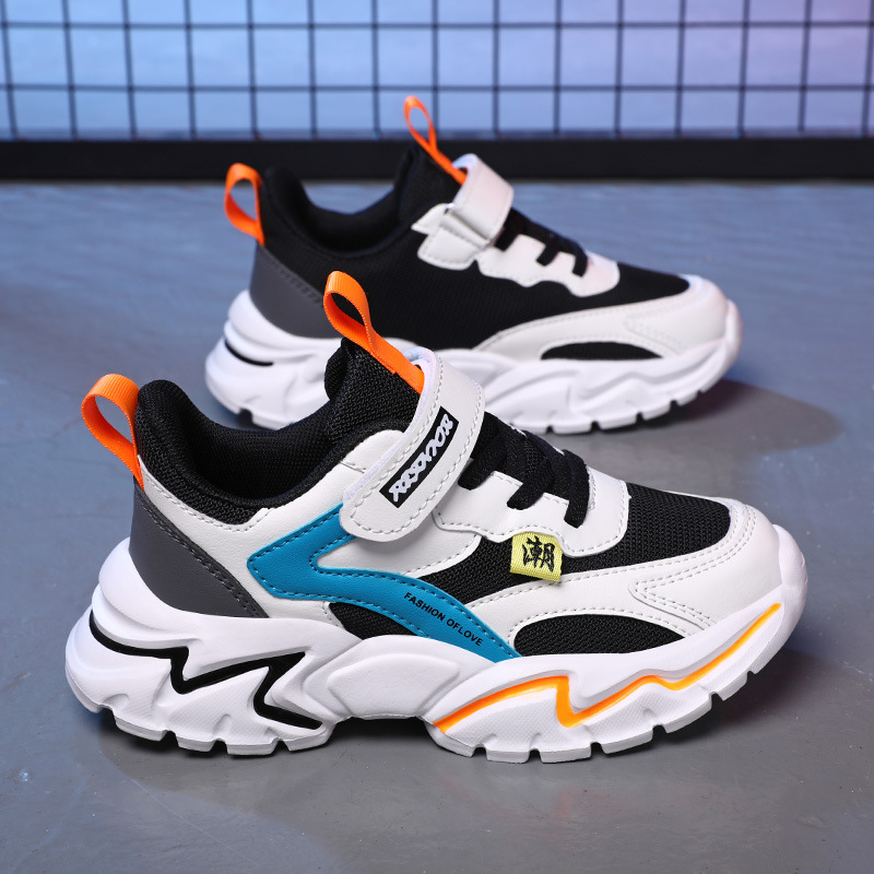 Zapatos para niños primavera nueva malla doble transpirable niñas zapatilla media y niños grandes niño pequeño zapatos para correr zapatos para niños