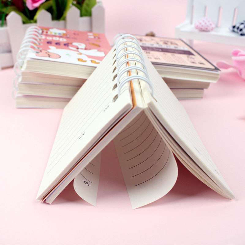 Mini A7 portátil de bolsillo libro dibujos animados lindo diario estudiante pequeño exquisito bobina