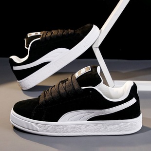 New Men's and Women's Shoes, Couple's Loafers, Low-Top Thick-Soled Fashionable Versatile Casual Sneakers, Men's Trendy Retro White Shoes