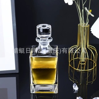 465ml欧式经典奢华水方瓶新款雕花威士忌伏特加白兰地酒樽套装