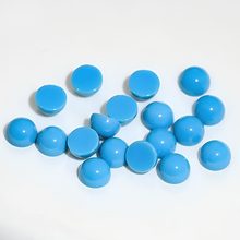 2mm到6mm平底素面松石玻璃半圆戒面人造立方氧化合成石蛋面镶嵌