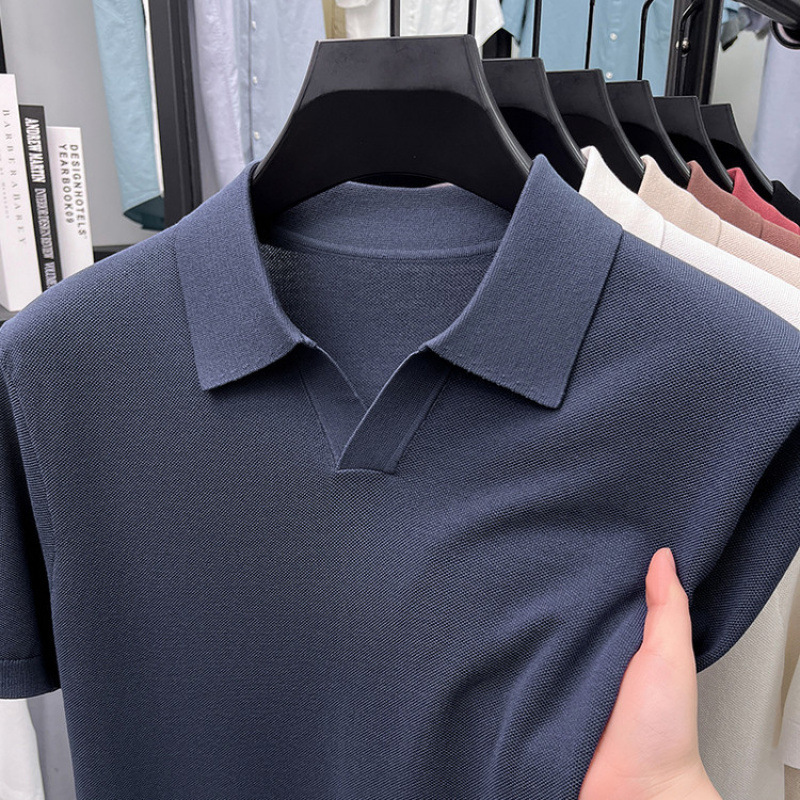 52% 新疆長絨綿 + 48% 日本冷感繊維男性poloシャツ半袖2025夏レジャーポールtシャツ|undefined