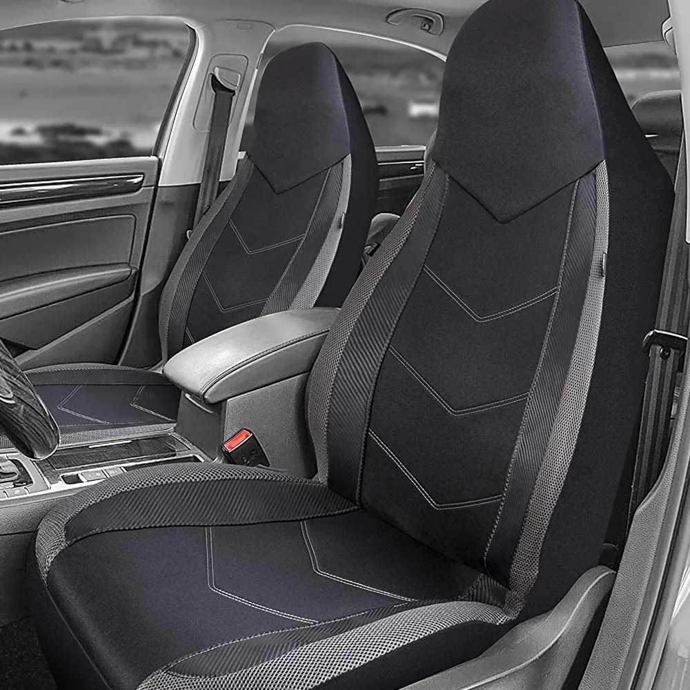 Car Seat Cover 2 Front Seat High Back Hooded Four Seasons Neutral Sandwich Fabric Cross-Border Hot Sale